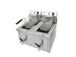 ΦΡΙΤΕΖΑ ΗΛΕΚΤΡΙΚΗ ΔΙΠΛΗ 8+8lt ΜΕ ΒΡΥΣΑΚΙ F1001 ΤΖΕΘΑΝ  (ΕΚΠΤΩΤΙΚΟ ΚΟΥΠΟΝΙ)