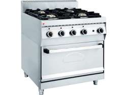 NORTH EL GAS Επιδαπέδια Κουζίνα Υγραερίου με Ηλεκτρικό Φούρνο