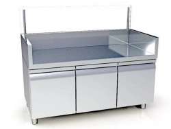 Ερμάριο Κρέπας Με 3 Πόρτες INOX 141x70x125cm AR147K