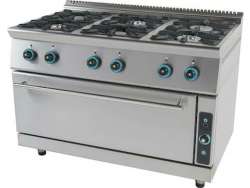  Επιδαπέδια Κουζίνα Υγραερίου με 6 Φλόγιστρα SERGAS FC6FLS7 
