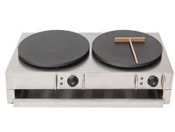 NEW POWER 75-00584 (NP-584) Κρεπιέρα Ηλεκτρική Διπλή 2xØ400mm με Μαντεμένιες Πλάκες