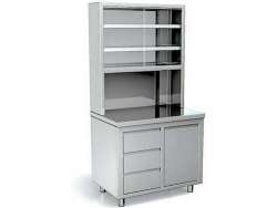 Ερμάριο Με 3 Συρτάρια Κάδο Και Ποτηριέρα 90x70x200cm AR097K