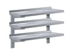 Ράφια τοίχου τριπλό Inox 180x35x85cm Inomak RS3180/S3