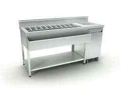 Ερμάριο μπαρ bar station inox 230x70x87 BARS230