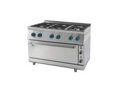 Επιδαπέδια κουζίνα ηλεκτρική με 6 εστίες αερίου FC6GFES7 SERGAS