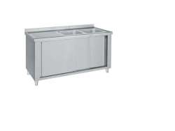 Λάντζα Κλειστή 120x60x85cm με 2 Γούρνες 40x40x25 - LK2-120