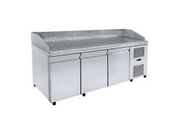 Ψυγείο Πάγκος Πίτσας με Γρανίτη 209x80x110cm Niki Inox PA PI 209M 