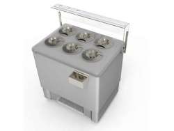 Crystal Festival 6 INOX Ψυγείο Παγωτού 