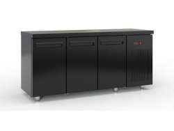 Ανοξείδωτο ψυγείο πάγκος συντήρηση PSM18060 με 3 πόρτες GN BLACK