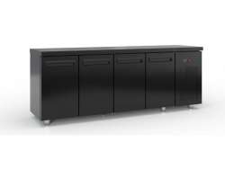 Ανοξείδωτο ψυγείο πάγκος συντήρηση PSM22560 με 4 πόρτες GN BLACK