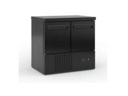 Ανοξείδωτο ψυγείο πάγκος συντήρηση PSM9060DM/BLC με 2 πόρτες μηχανή κάτω BLACK
