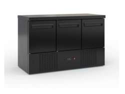 Ανοξείδωτο ψυγείο πάγκος συντήρηση PSM13560DM/BLC με 3 πόρτες μηχανή κάτω BLACK