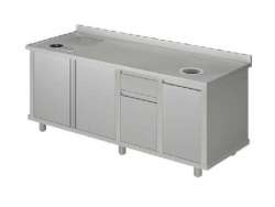 Ερμάριο καφέ με λάντζα - συρτάρι καφέ - αμπάρι - ερμάριο 160x70x86 EC/1607086