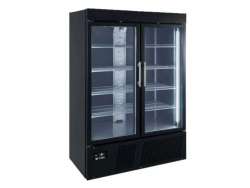 Θάλαμος Βιτρίνα Mαύρος Κατάψυξη Με 2 Γυάλινες Πόρτες 137x72x200cm UPF 137 BL