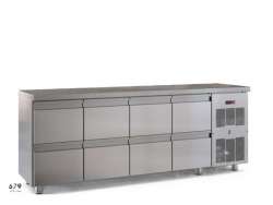 Ανοξείδωτο ψυγείο πάγκος συντήρηση PSM22060 με 8 συρτάρια GN	