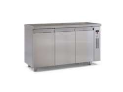 Ανοξείδωτο ψυγείο πάγκος συντήρηση PS15060 με 3 πόρτες χωρίς μηχανή